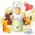 Portable Blender  Portable Juicer Blender With 6 Stainless Steel Blades  Motor Base  Button  1500mA Battery Personal Size Blender Juicer Cup For School White
