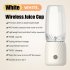 Portable Blender  Portable Juicer Blender With 6 Stainless Steel Blades  Motor Base  Button  1500mA Battery Personal Size Blender Juicer Cup For School White