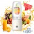 Portable Blender  Portable Juicer Blender With 6 Stainless Steel Blades  Motor Base  Button  1500mA Battery Personal Size Blender Juicer Cup For School White