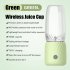 Portable Blender  Portable Juicer Blender With 6 Stainless Steel Blades  Motor Base  Button  1500mA Battery Personal Size Blender Juicer Cup For School green