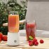 Portable Blender  Portable Juicer Blender With 6 Stainless Steel Blades  Motor Base  Button  1500mA Battery Personal Size Blender Juicer Cup For School green