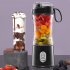 Portable Blender Type C Rechargeable Juicer Cup Electric Blender for Travel Kitchen 380ml White