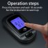 Portable Blowing Type Tester Handheld High Precision Breathalyzer Usb Rechargeable Digital Breath Tester Black