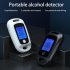 Portable Blowing Type Tester Handheld High Precision Breathalyzer Usb Rechargeable Digital Breath Tester Black
