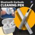 Portable Bluetooth compatible Earplug  Cleaning  Pen High density Brush Metal Nib Computer Mobile Phone Keyboard Cleaning Brush White set