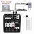 Portable Bluetooth compatible 4 channel Audio  Mixer Sound Mixing Console Usb Interface C4 Mixer For Stage Performances Network Anchors Music Creation U S  plug