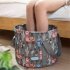 Portable  Bucket Foldable Foot Soaking Basin Spa Massage Bathtub For Outdoor Travel Extra large green alpaca  35 27cm 