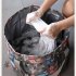 Portable  Bucket Foldable Foot Soaking Basin Spa Massage Bathtub For Outdoor Travel Extra large green alpaca  35 27cm 