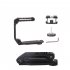Portable C type Stabilizing Handle Bracket Handheld Grip Hot Shoes Holder Convenient U shaped Mobile Phone Flash Light Folding Support black