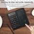 Portable Calculator 6 inch Large Display Office Desk Calcultors With Erasable Writing Table  basic Version  black