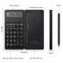 Portable Calculator 6 inch Large Display Office Desk Calcultors With Erasable Writing Table  basic Version  black