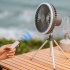 Portable Camping Fan With Adjustable Brightness LED Light USB Rechargeable Outdoor Camping Fan Tent Hanging Fan With Remote Control For Outdoor Travel Fishing P