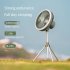 Portable Camping Fan With Adjustable Brightness LED Light USB Rechargeable Outdoor Camping Fan Tent Hanging Fan With Remote Control For Outdoor Travel Fishing P