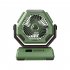 Portable Camping Fan With LED Light Rechargeable 6000Mah Outdoor Camping Fan 6    Rotation Tent Fan For Travel Fishing Picnic Green Rotation