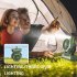 Portable Camping Fan With LED Light Rechargeable 6000Mah Outdoor Camping Fan 6    Rotation Tent Fan For Travel Fishing Picnic Green Rotation