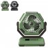 Portable Camping Fan With LED Light Rechargeable 6000Mah Outdoor Camping Fan 6    Rotation Tent Fan For Travel Fishing Picnic Green Rotation