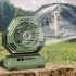 Portable Camping Fan With LED Light Rechargeable 6000Mah Outdoor Camping Fan 6    Rotation Tent Fan For Travel Fishing Picnic Green Rotation