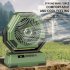 Portable Camping Fan With LED Light Rechargeable 6000Mah Outdoor Camping Fan 6    Rotation Tent Fan For Travel Fishing Picnic Green Rotation