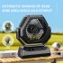 Portable Camping Fan With LED Light Rechargeable 6000Mah Outdoor Camping Fan 6    Rotation Tent Fan For Travel Fishing Picnic Green Rotation
