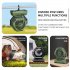 Portable Camping Fan With LED Light Rechargeable 6000Mah Outdoor Camping Fan 6    Rotation Tent Fan For Travel Fishing Picnic Green Rotation