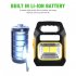 Portable Camping Lights Strong Light Long range Outdoor Camping Solar Led Work Lamp Flashlight Torch JY 978BCOB  yellow 