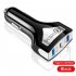 Portable Car Charger 3 0 Dual Usb High speed Charging Adapter With Led Indicator White