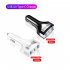 Portable Car Charger 3 0 Dual Usb High speed Charging Adapter With Led Indicator White