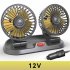 Portable Car Cooling Fan  360 Degree Rotatable Dual Head Fan With 2 Speed  360 Degree Rotatable Vehicle Fan For Sedan SUV RV Boat Auto Golf Carts 12V
