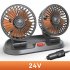 Portable Car Cooling Fan  360 Degree Rotatable Dual Head Fan With 2 Speed  360 Degree Rotatable Vehicle Fan For Sedan SUV RV Boat Auto Golf Carts 24V Type