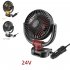Portable Car Fan  Powerful Airflow 360 Degree Rotatable Auto Cooling Fan System  Single Head Folding Fan For Dashboard Truck SUV Sedan RV Van Boat 24V Type