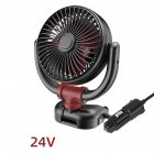 Portable Car Fan, Powerful Airflow 360 Degree Rotatable Auto Cooling Fan System, Single Head Folding Fan For Dashboard Truck SUV Sedan RV Van Boat 24V Type