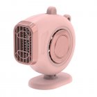 Portable Car Heater, 12V/24V Air Heater Blower, 2 In 1 Cooling And Heating Function, Flexible 360° Rotation Fast Heating Windshield Defroster Defogger For Trucks Pink 24V