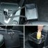 Portable Car Trash Can Waterproof Hanging Garbage Basket Back Seat Storage Box Vehicles Interior Supplies black