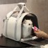 Portable Carrier Bags Breathable Foldable Large Capacity Oxford Cloth Pet Carriers For Outdoor Travel  42 x 24 x 30cm  beige breathable shoulder bag