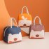 Portable Cartoon Lunch Case Insulation Bag Thermos Food  Container Orange