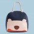 Portable Cartoon Lunch Case Insulation Bag Thermos Food  Container Navy