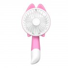Portable Cartoon Mini Handheld USB Charging Fan for Student Office Supplies X6 pink