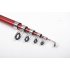 Portable Casting Fishing Rod Lightweight Telescopic Fishing Rod Pole Fishing Reel Tackle Accessory red