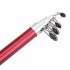 Portable Casting Fishing Rod Lightweight Telescopic Fishing Rod Pole Fishing Reel Tackle Accessory red