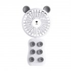 Portable USB Rechargeable Fan White Bear