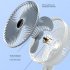 Portable Clip on Electric Fan 3 Speeds Usb Rechargeable Wireless Cooling Fan For Camping Desktop Office White