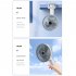 Portable Clip on Electric Fan 3 Speeds Usb Rechargeable Wireless Cooling Fan For Camping Desktop Office White