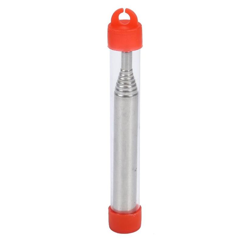 Portable Colorful Stainless Steel Retractable Blowpipe Blowtube Pocket Bellow red_9.3cm