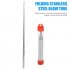 Portable Colorful Stainless Steel Retractable Blowpipe Blowtube Pocket Bellow red 9 3cm