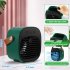 Portable Cooling Fan 3 Speeds Duration 5 10 Hrs 4000mah Rechargeable Mute Air Cooler Fan For Home Bedroom Travel Office green