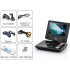 Portable DVD Player with 7 Inch Screen and Copy Function  enjoy your favorite DVDs and videos on its 270 degree swivel screen