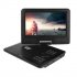 Portable DVD Player with 8 7 inch display has region free disc support  play FM Radio  TV and emulation games for fantastic fun on the go 