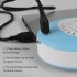 Portable Desktop MINI Fan with Mirror Cool Summer Phone Stand USB Charging Desk Fan Blue blue