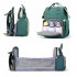 Portable Diaper Bag Bed Folding Baby Travel Large Backpack Baby Bed Diaper Changing Table Pads for Outdoor blue