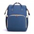 Portable Diaper Bag Bed Folding Baby Travel Large Backpack Baby Bed Diaper Changing Table Pads for Outdoor blue